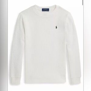 Polo by Ralph Lauren Boys 2T Waffle-Knit Cotton Long-Sleeve T-Shirt